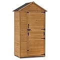 MCombo Large Outdoor Storage Cabinet with 3 Shelves, 80 Inches Tall Outside Storage Shed with Floor, Oversize Garden Shed for Yard Lawn Patio, 1998