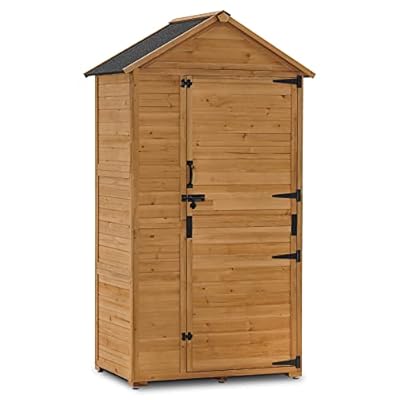 MCombo Large Outdoor Storage Cabinet with 3 Shelves, 80 Inches Tall Outside Storage Shed with Floor, Oversize Garden Shed for Yard Lawn Patio, 1998