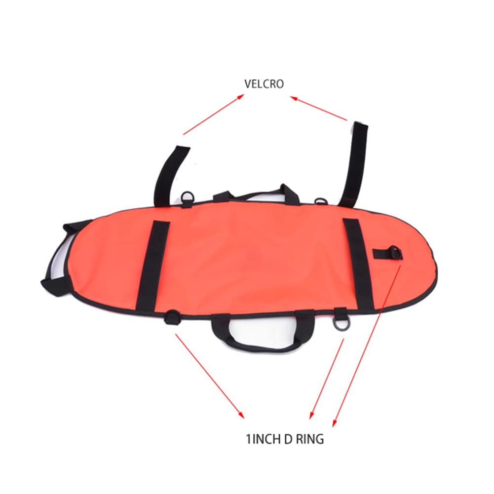 Bouée de signalisation flottante avec drapeau et corde, pour plongée en apnée, rouge
