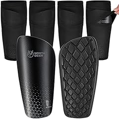 Shin Pads 1 Pair + Sleeves 2 Pair, Black