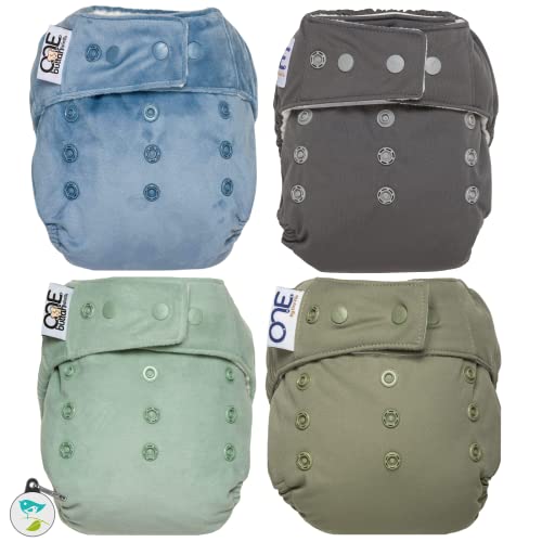 Image of GroVia O.N.E. Reusable Baby Cloth Diaper - 4 Pack Bundle (Color Mix 6)