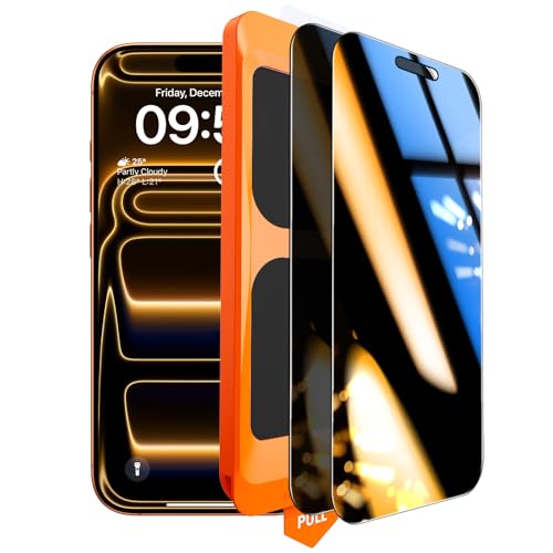 TOCOL für iPhone 17 Pro Max für Panzerglas Sichtschutz 6 9 Zoll Full Screen Auto-Installation 9H Stoßfest Kratzfest Anti-Fingerabdruck Blasenfrei Kompatibel mit Hülle 2 Stück