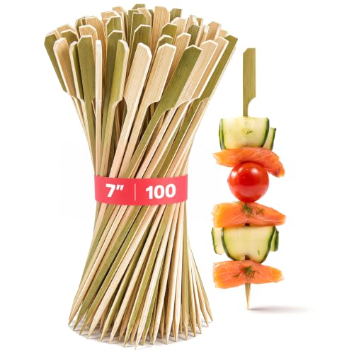 GUSTO [100 Pack] 7 inch Wooden Paddle Picks...