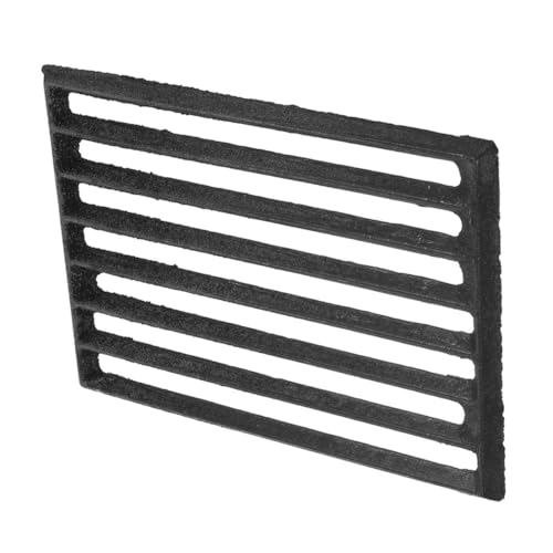 Balacoo Estufa De Barbacoa para Rejilla De Canal Rallar Reja Parilla Rejilla De Parrilla De Estufa Ardiente Rejilla De Estufa De Hierro Parrilla De Casera Planchar Black