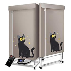 WZP Wasdroger, uitneembare vouwdroger, huishoudelijke wasdroger Silent Droger Verwarming (Kleur: Grijs, Maat: 75cm)