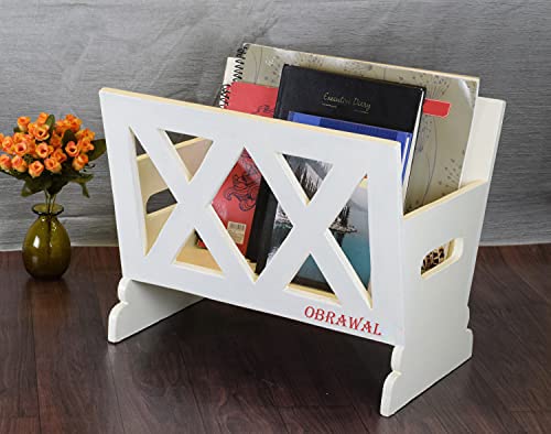 Magazine Holder | Magazine Newspaper and Book Organizer for Home and Office | White Colour - 15x11.5x12 inch, Approx. [LxWxH]-picture-28