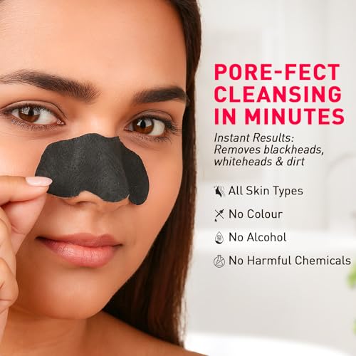 Image of Sirona Bamboo Charcoal Blackheads Remover Nose Strips for Women - Pack of 8 | Painless & Instant Removal of Whiteheads, Blackheads, Pore Cleanser, Dirt & Oil