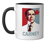 Mark Carney Pop Art/Canadian Prime Minister Mark Carney Ceramic Mug, Black/White