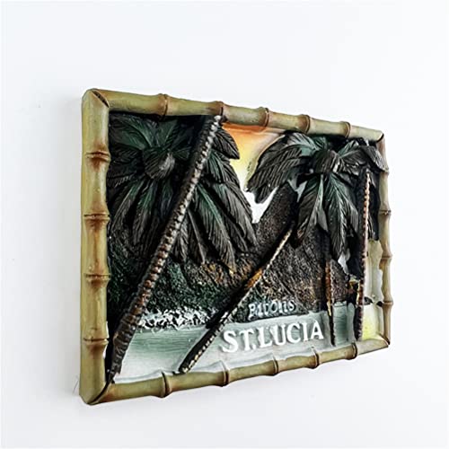 Imán decorativo Pitons Saint Lucia para refrigerador miniatura 3