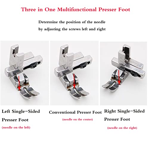 2PCS Universal Presser Foot Multifuncional Ajustable miniatura 2