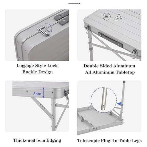 Table pliante en aluminium portable : la solution pour camping