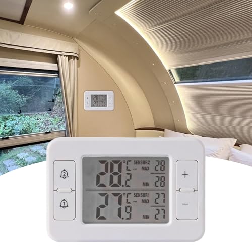 Monitor digital de temperatura inalámbrico con doble sensor para congelador de alta precisión 3