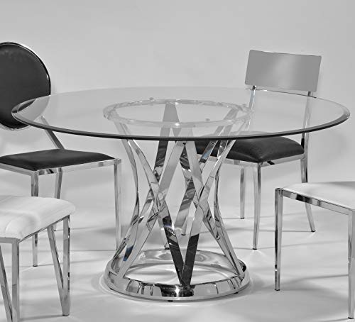 Milan Round 3/8" Bevel Edge Glass Top, 24 Inch, Clear #TOP5