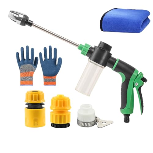 Jetterix - Lavadora a presión, Lavadora de Coche de Alta presión con Varita extendida, recubierta de Goma, Potente cañón de Espuma Multifuncional para Uso doméstico