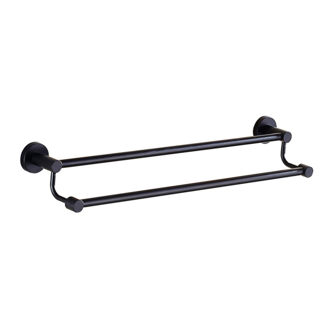 Barre porte-serviettes double murale acier inoxydable support bain