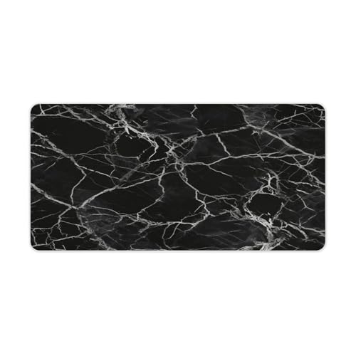 Black Marble Desk Pad impermeable y antideslizante
