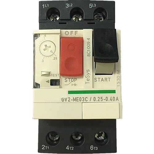 Disjoncteur moteur GV2-ME05C boîtier de commande et sécurité triphasée