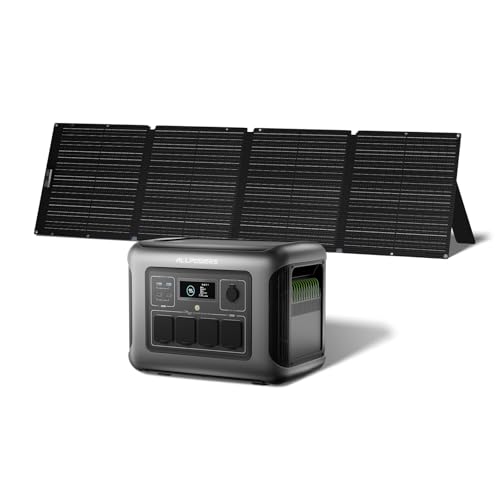 Image of ALLPOWERS R1500 LITE Portable Power Station with SE200 200W Solar Panel, 1056Wh LiFePO4 Battery Solar Generator, 1600W AC /100W USB-C Output, 1Hr Fast Charge Solar Power for Home Use Outdoor Camping RV