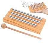Chime Klangstab Energy Percussion Instrumente: 3 Ton Klangstab mit Holzschlägel - Chime Gong Glockenspiel Holz für Musikalische Früherziehung, Yoga, Meditation, Geschenk, Gebet