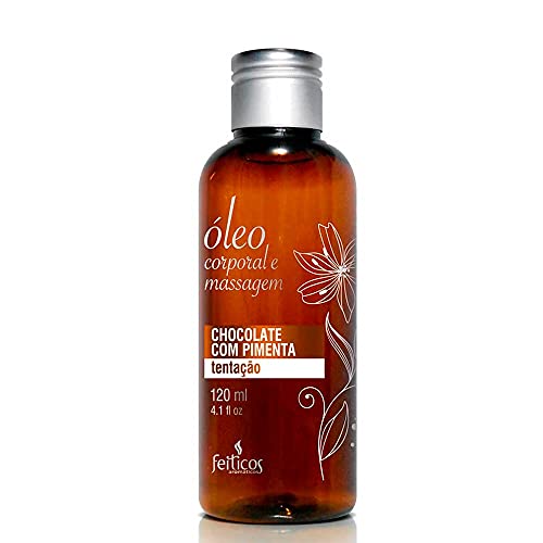 FEITIÇOS AROMÁTICOS Óleo Corporal Massagem Tentação 120 ML Aroma: Chocolate C/Pimenta REF: 6021