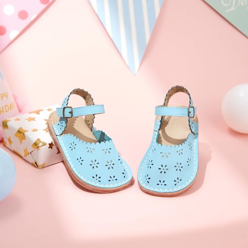 Image of Kolan Toddler Girl Sandals Open Toe Flat Princess Dress Shoes Little Kids