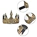 Hmxpls Soft King Prince Crown, Adjustable Royal Crown Medieval King Costume Accessories for Halloween Cosplay（Gold）