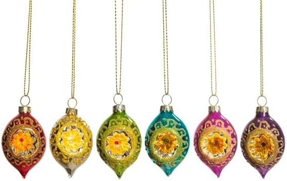 Sass & Belle Set of 6 Bright Metallic Open Faced Baubles