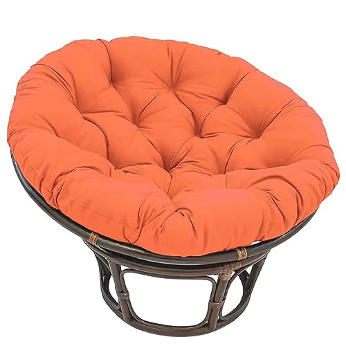 Dunkelblaues Papasansesselkissen, 80 x 80 cm, Polster-Bodenkissen für Drehstuhl, runder Polyrattan-Sessel, 100 cm Durchmesser, 10-12 cm dick
