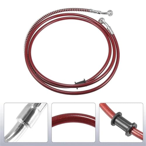 Manguera de freno de 40cm para moto con tubo de aceite hidráulico trenzado y banjo de 10mm 7