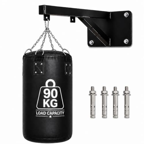 Image of Axmon Heavy Duty Wall Mount Punching Bag Stand | Commercial Grade Iron Jhula | 90 Kg Capacity | 5-Year Warranty | Kids Cradle Hanger for Wall | Strong Hook for Hanging Chair, Boxing Bag Hanger