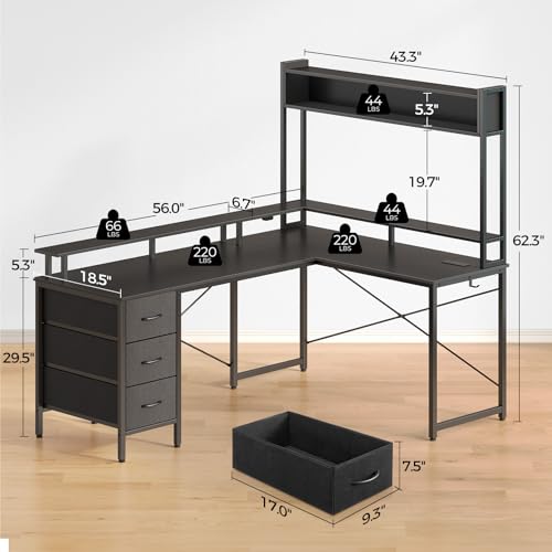 Seventable CPT038-BK140-ST-VC L Shaped Gaming Desk thumb #2
