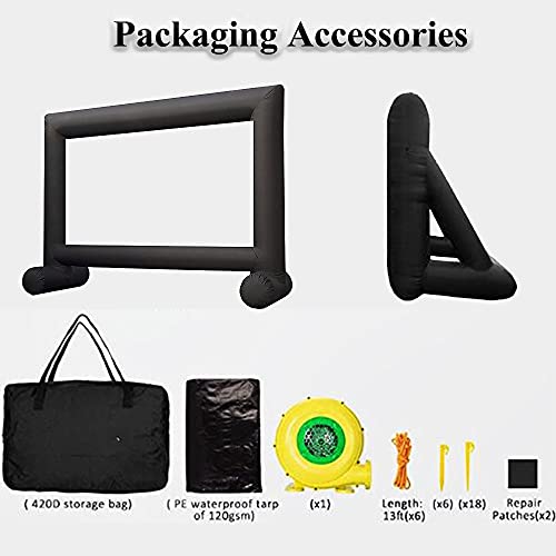 Pantalla de proyector para fiesta exterior e inflable de 24 pulgadas diagonal 7