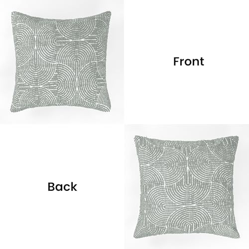 Housse de coussin tissée haut de gamme au design géométrique rustique - 4