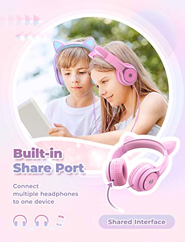 iClever Casque Audio Enfant à Oreilles de Chat Lumineuses LED avec Microphone, Port partagé, Volume limité à 94dB pour… - Les Beatles, Paul McCartney, John Lennon, RIngo Starr, George Harrison iClever Casque Audio Enfant à Oreilles de Chat Lumineuses LED avec Microphone, Port partagé, Volume limité à 94dB pour… – Image 4