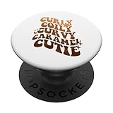 retro groovy riccio coily curvy caramel cutie afro melanina popsockets popgrip intercambiabile