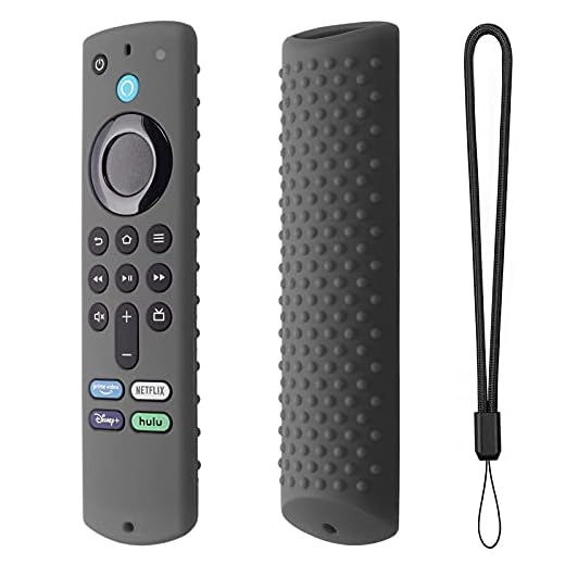 Compatível com a tampa remota Fire-TV-Stick 4K Max/3rd Gen | Estojo de controle remoto de silicone macio com cordão | Capa protetora luminosa à prova de choque para -Stick 4k Max (10 cores)