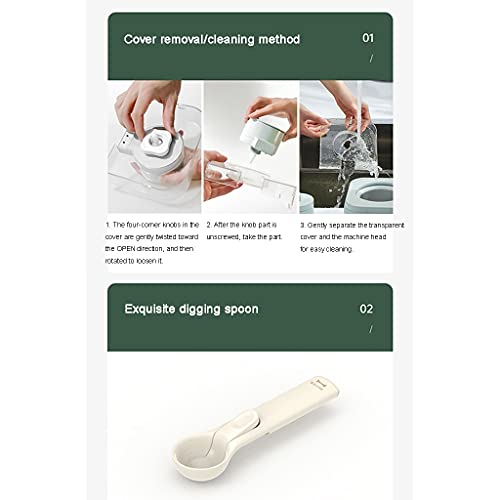 YYL Kinder Eismaschine Maschine Softeismaschine, Einfache One-Push-Bedienung Einfach zu Reinigen (Color : White) – Bild 7