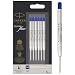 Parker QUINKflow Ballpoint Pen Ink Refills, Medium Tip, Blue, 6 Count Value Pack (2025156)