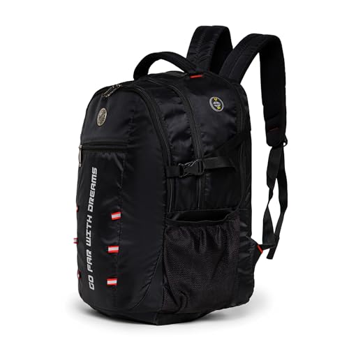 Image of ACEPACK Gallivant 25.91 Liters Water Repellant 17.32 inch Laptop Backpack With Rain Cover For Casual, Outdoor, Office Or Daily Use (Black)
