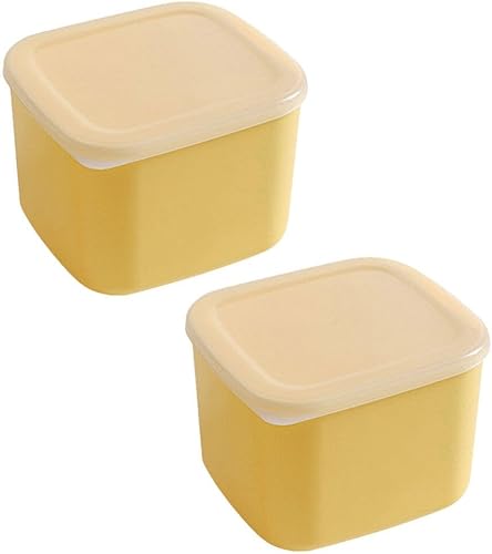 Cabilock Contenedores de almacenamiento de queso con tapa, soporte de rebanadas de plástico reutilizable, caja de queso hermética, contenedor de