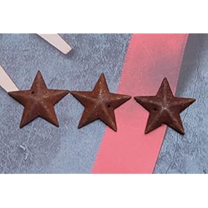 Sowaka 30 pcs barn star with hole vintage rustic primitives small tin stars for christmas halloween home farmhouse wall diy crafting decoration 3 cm  urban country home decor