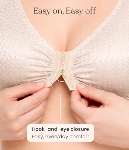 Image of Carole Martin Full-Freedom Comfort Front Closure Bra for Women, Wireless