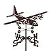 EZ Vane Steel C130 Airplane Weathervane 21? Height, Includes Metal Deck Mount, Wind Cups & Brackets | Hand-Crafted and Family-Owned, Made in The USA with Triple Powder Coating, Limited