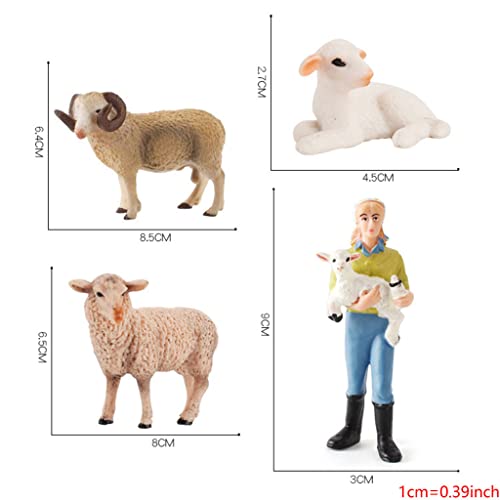 ShapeW Bauernhoftiere Figuren Spielzeug Set Kaninchen Pferd Modell Spielset Realistische Tiere Action Figur Cake Topper – Bild 4