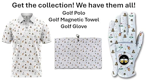 Polo divertido para hombre – Camisa de golf con tecnología de secado rápido y estiramiento, con diseño temático divertido para torneos miniatura 5