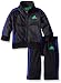 adidas Baby Boys' Active Tricot Jacket and Pant Set, Black Print, 12 Months