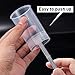 ASIBT Round Shape Clear Push-Up Cake Pop Shooter (Push Pops) Plastic Containers with Lids, Base & Sticks, Pack of 24