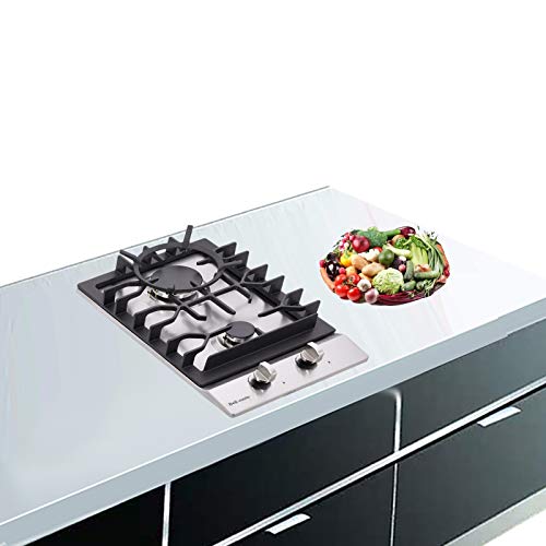 12" Gas Cooktop Dual Fuel 2 Sealed Burners Stainless Steel Drop-In Gas Stove Dm223-Sa01Bz Gas Hob #TOP3