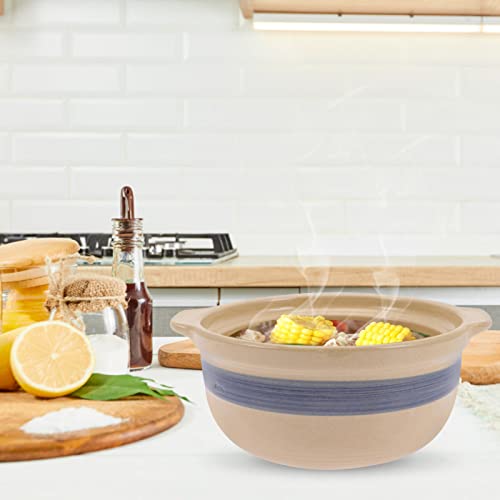 HEMOTON 1 Definir Cerâmica Stockpot Clay Cozinhar Pote Cookware Stovetop Stew Potenciômetro Potenciô