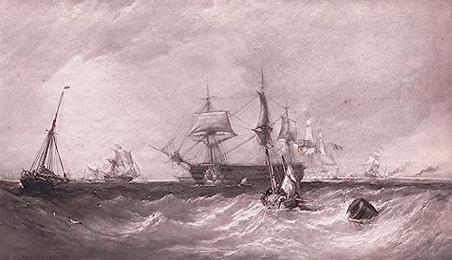 Pintura al óleo clásica Portsmouth en lienzo de 60x90cm